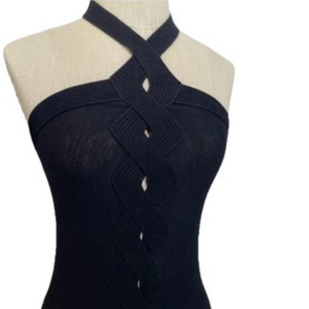 Yves Saint Laurent Rive Gauche Halter Black Top - Picture 4 of 6